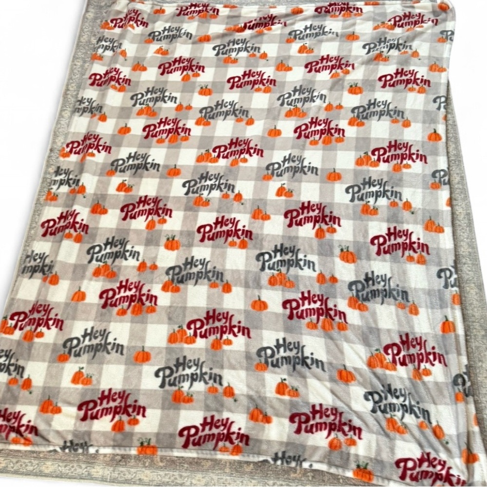 Hey Pumpkin Plaid Throw